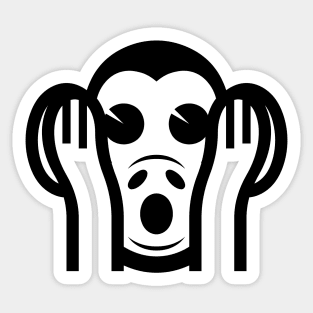 3 Wise Monkeys Kikazaru 聞かざる Hear NO Evil Emoji Sticker